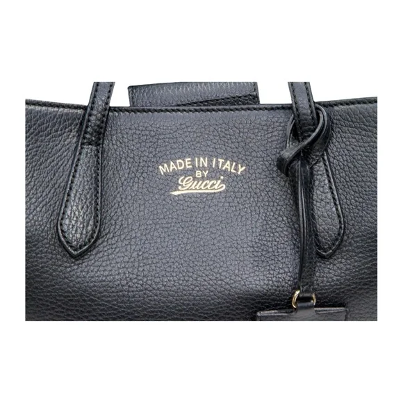 GUCCI SWING LEATHER MEDIUM TOP HANDLE BAG - Picture 7 of 10